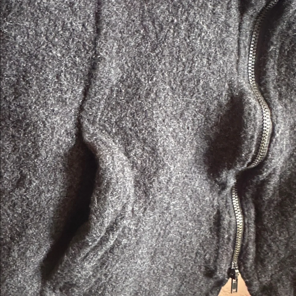 Eileen Fisher Charcoal Zipper Cardigan kids size large